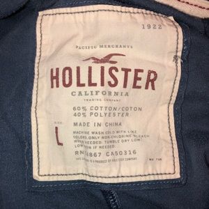 Blue Hollister zip up hoodie